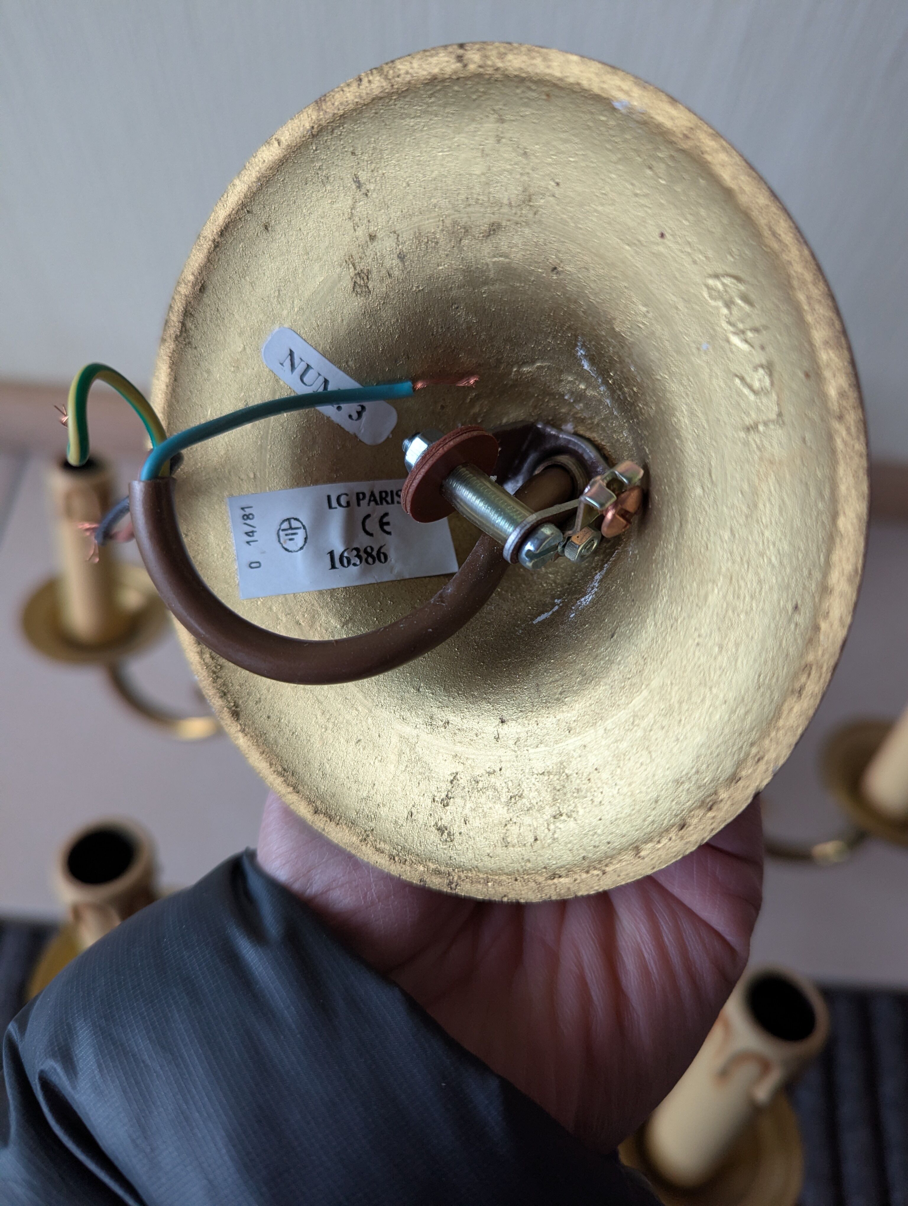 Brass lustre Lucien Gau