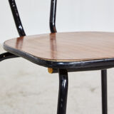 School chair on metal frame