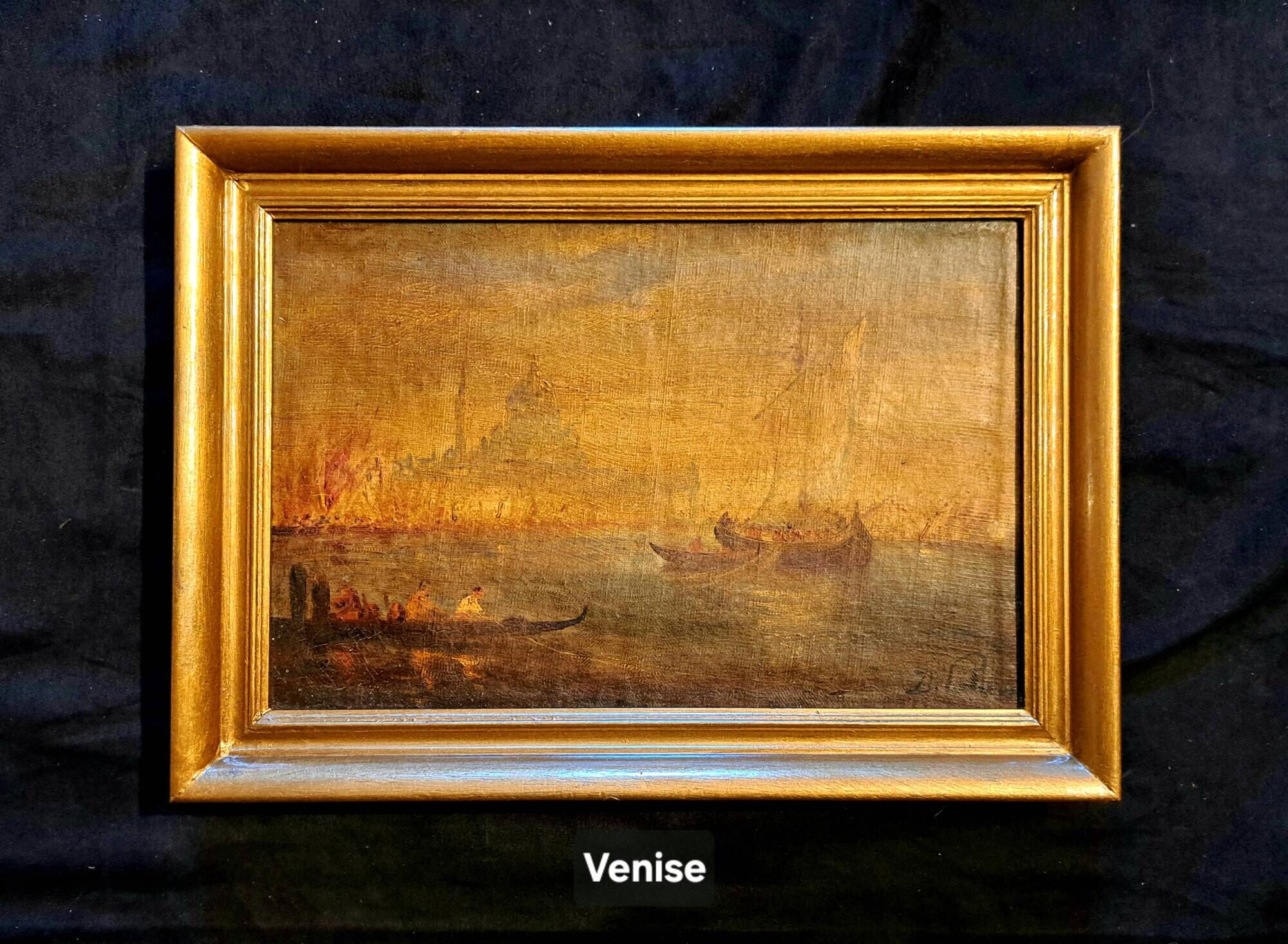 Paire de tableaux impressionnistes, HST Marine orientaliste XIXème siècle