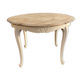Table Louis XV repainted cream color