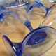 Service of 30 blue footed glasses.