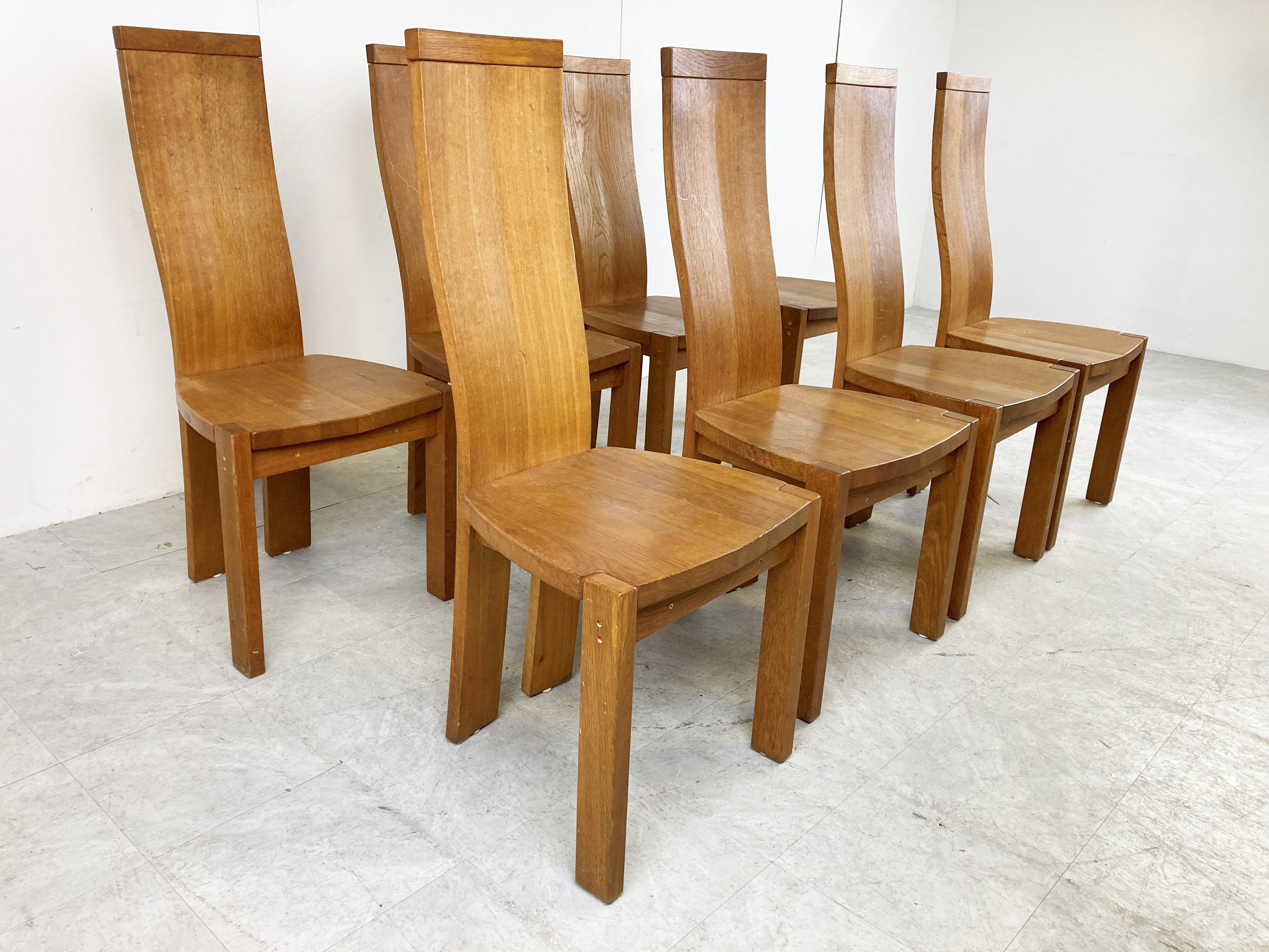 Set of 8 dining chairs by Rob & Dries van den Berghe, 1980s
