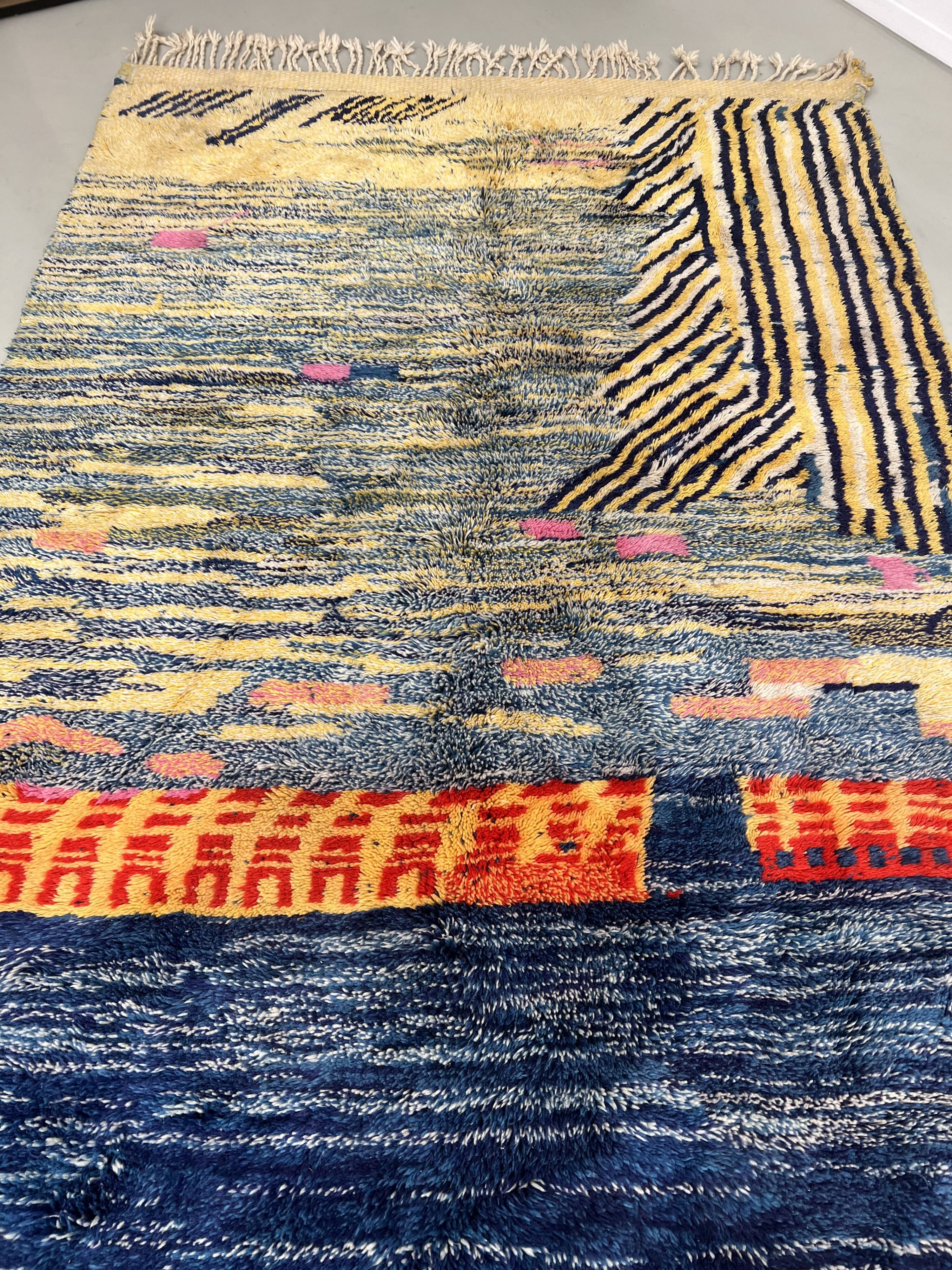 Tapis berbère Beni Ourain en laine d'agneau