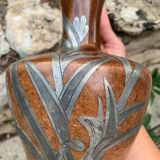 Pitcher in ceramic and tin from Savoy