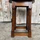 Escabelle Choir Stool Antique Solid Oak Half-Moon 19th Century Wine