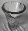 Vase Daum en cristal moulé ,années 60
