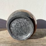 Raku vase / signed ceramic / handmade pottery
