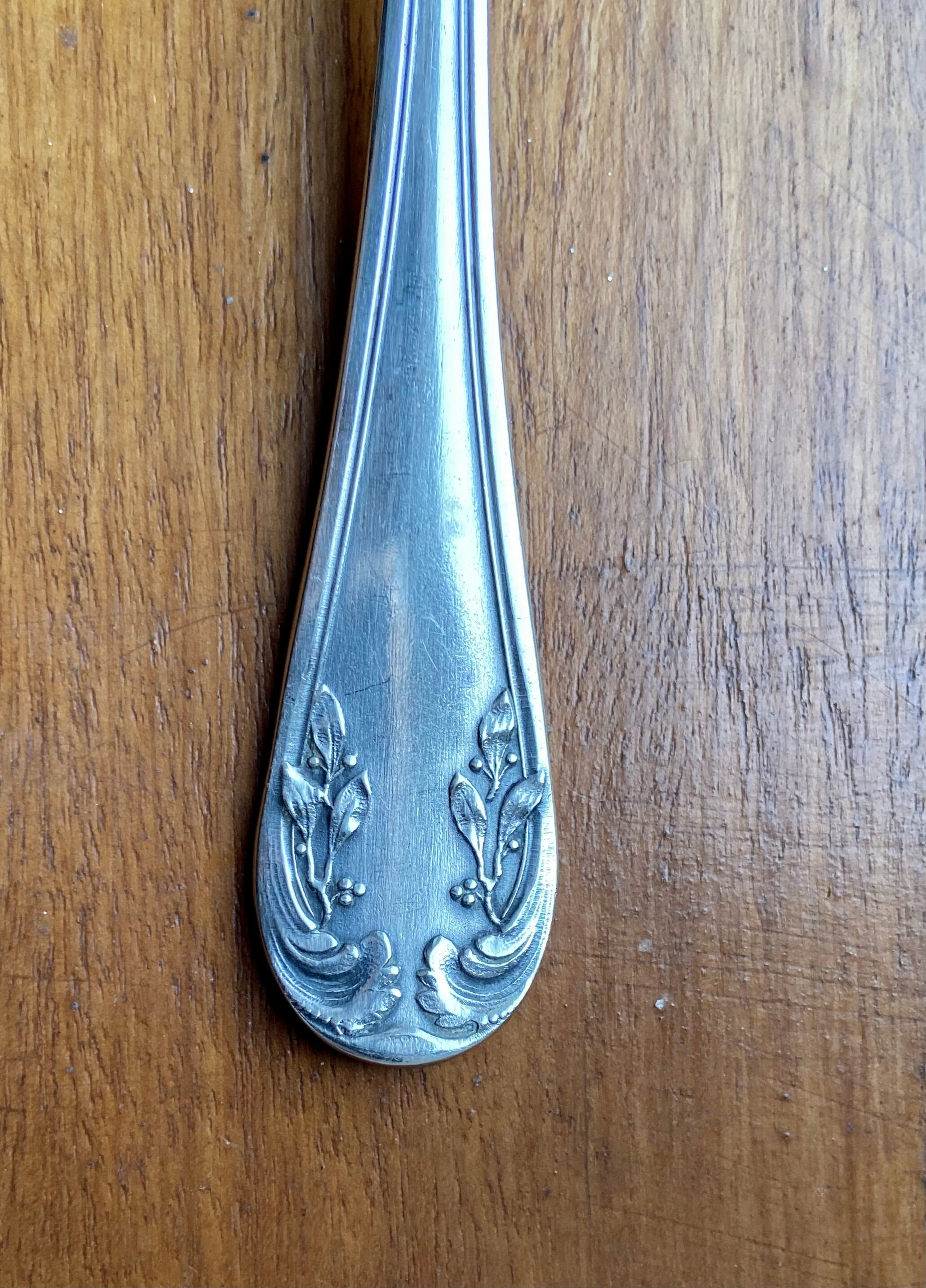 Silver metal asparagus service