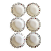 Assiettes creuses en faïence Niderviller , modèle Loire