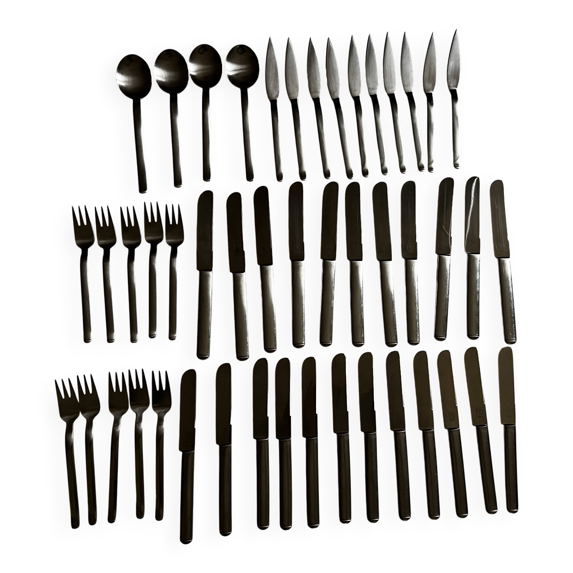 Carlo Hugo POTT cutlery set in SOLINGEN chrome steel 47 pieces 19