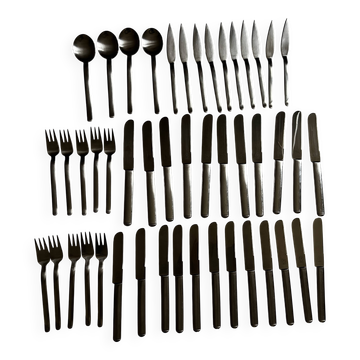 Partie de ménagère Carlo Hugo Pott à Solingen en acier chromé, 47 pièces, 1975