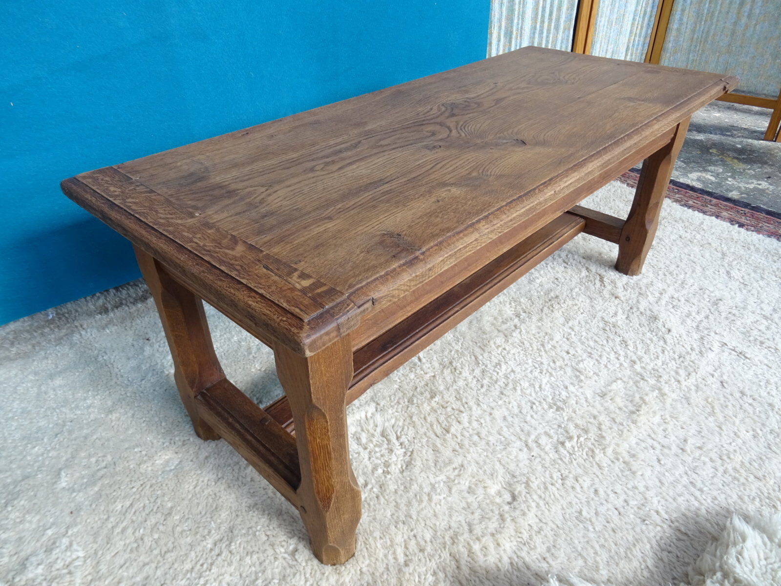 Solid oak farmhouse coffee table