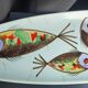 Large XXL ceramic fish platter Pornic Vintage 1950s