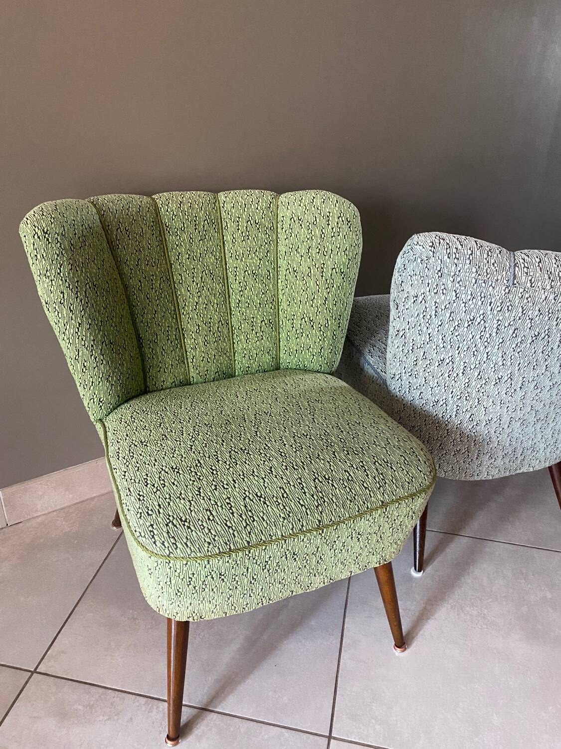 Pair of cocktail armchairs