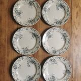 Assiettes plates anciennes H.C, terre de fer