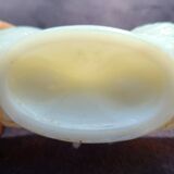 Salerons poules en opaline verrerie Schmidt
