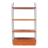 String wall shelf with drawer by Kajsa & Nisse Strinning, 1950s