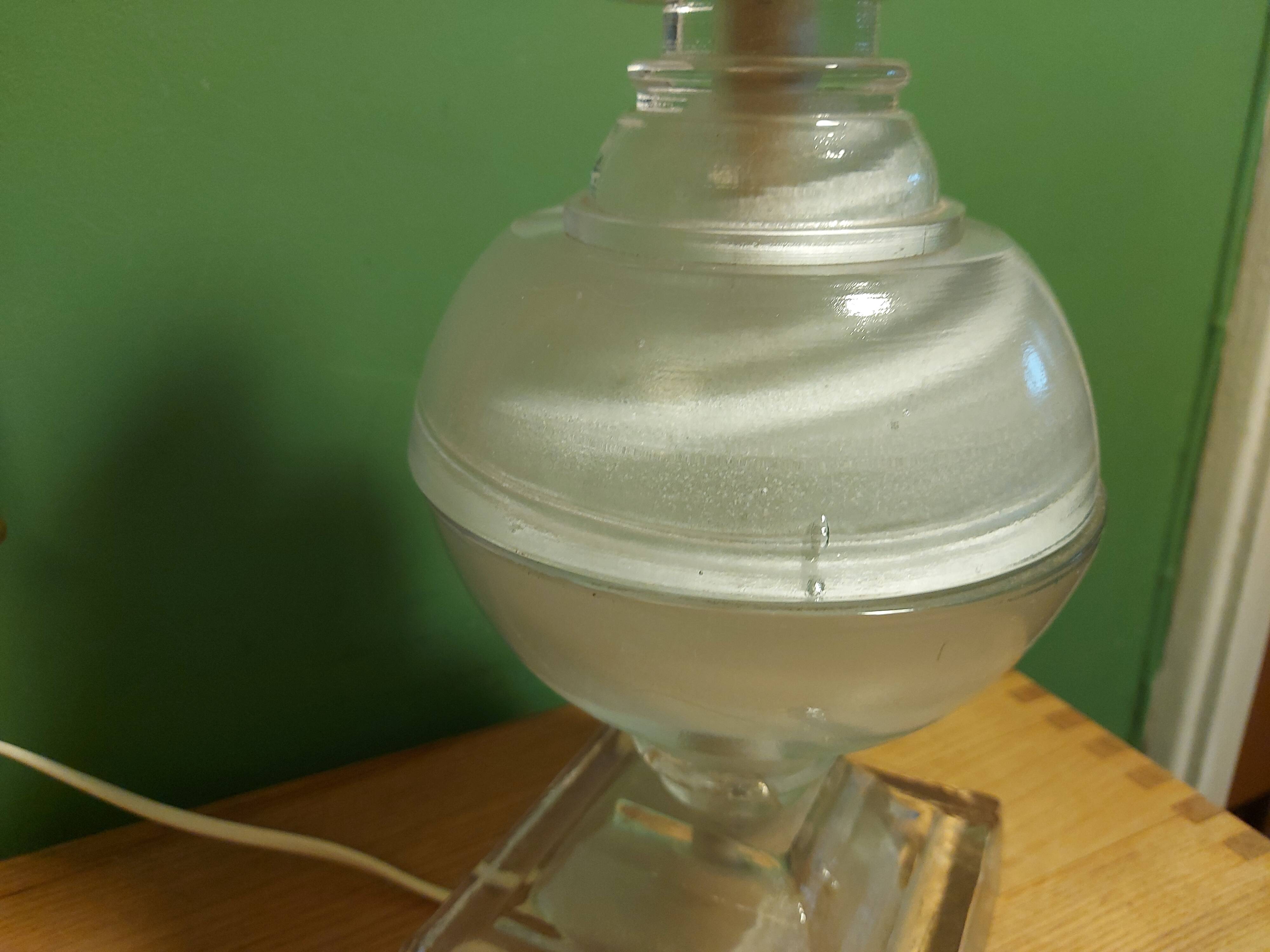 Lamp bases in blown glass, molded, Medici, baluster