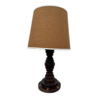 Lampe en bois art déco
