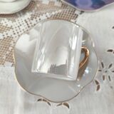 Set of 5 iridescent harlequin espresso coffee cups