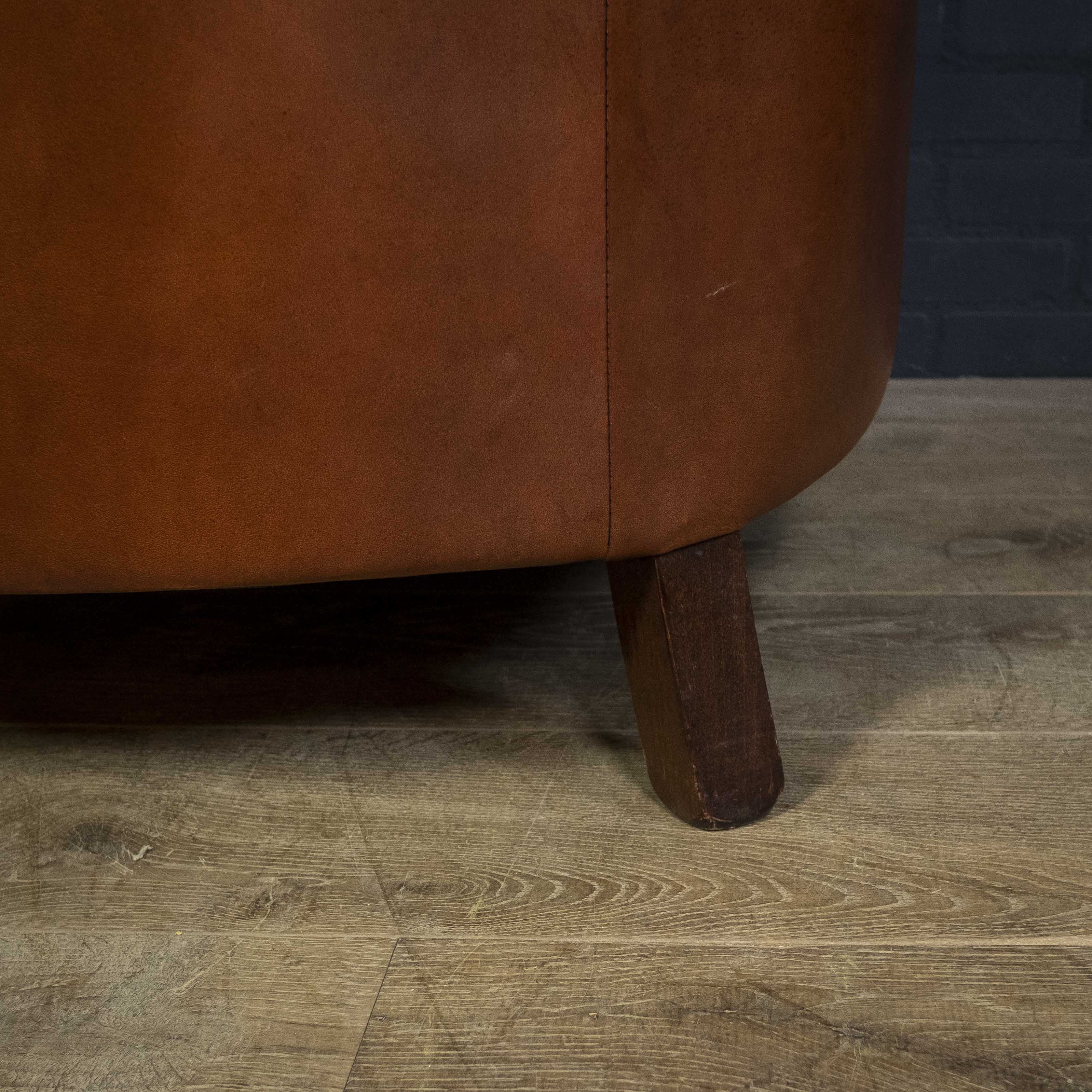 Sheep leather club chair