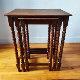 Antique wooden nesting table