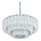 Glass and Brass Chandelier from Doria Leuchten, 1960s