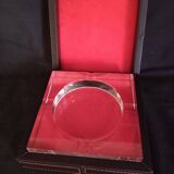 Art Deco crystal ashtray, in its presentation box, mint condition