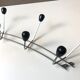 Patères vintage wall coat sores 60 modernist chrome den wood - blackened wood