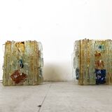 Vintage glass wall lamp by W. van Oyen for Raak, 1960s