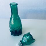 Vintage glass decanter in cat shape