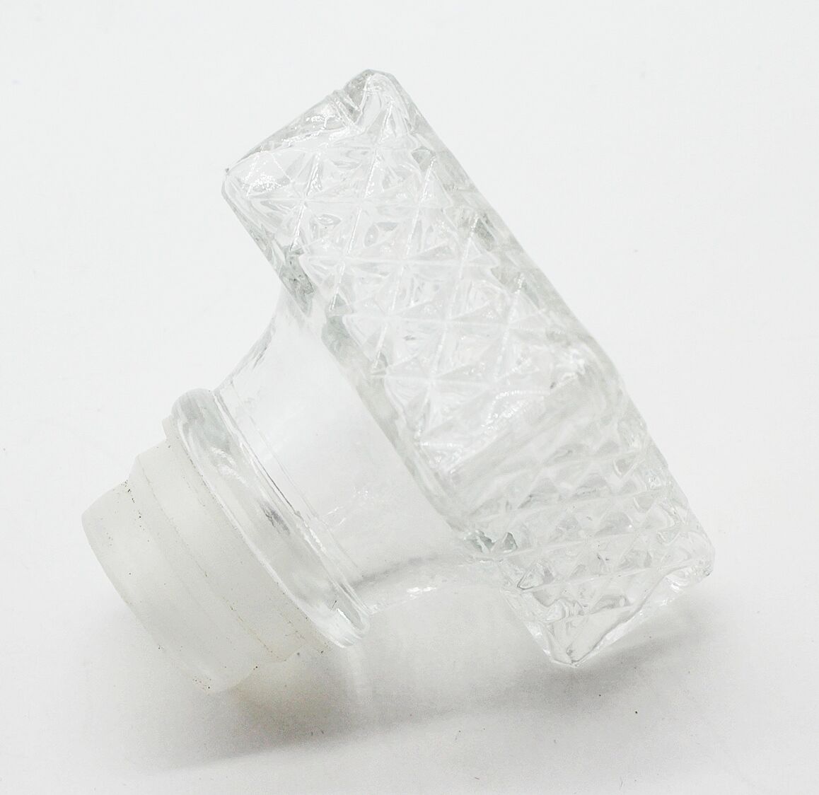 Chiseled glass whisky carafe