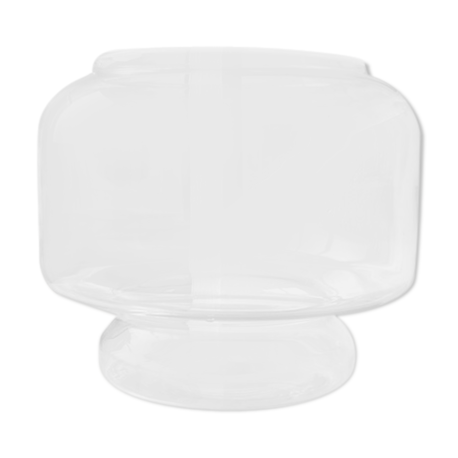 Vase en verre transparent