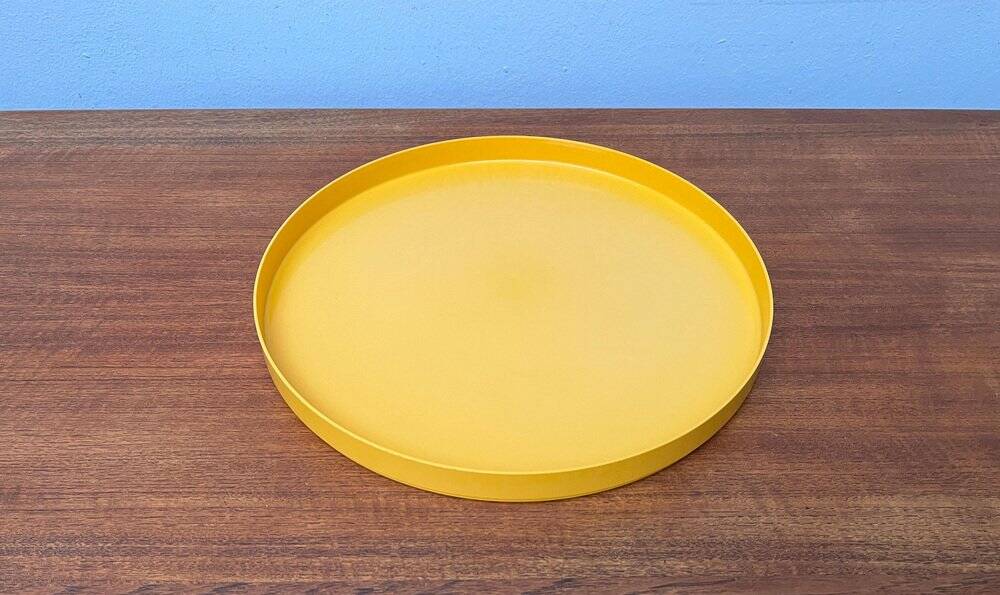 Yellow Melamine Plateau, Space Era, Mid-Century Swedish, 1960s