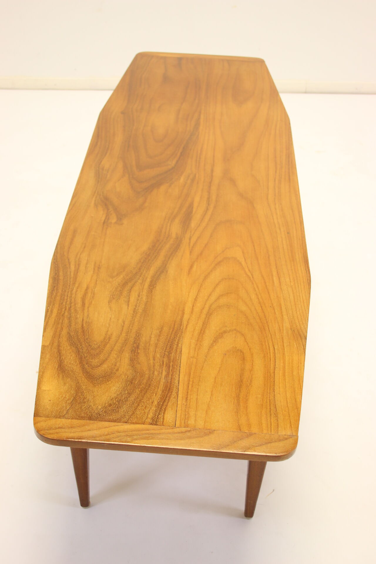 Teak coffee table with magazine rack