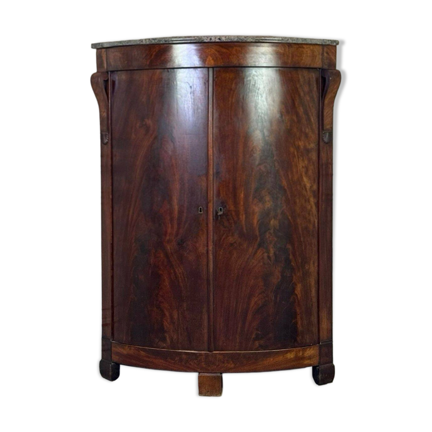 Louis-Philippe Corner Cabinet in Mahogany, 19th Century