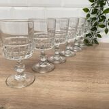 Set of 6 Luminarc Quadrille white wine glasses