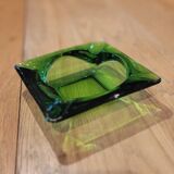 Cendrier en verre vert