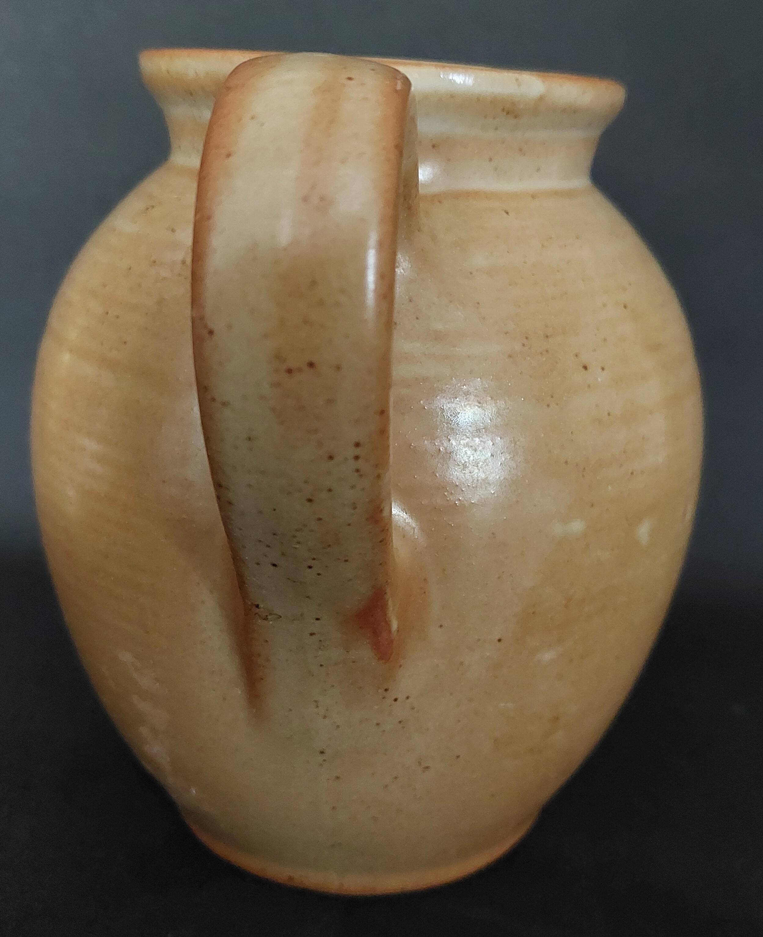 20th century village stoneware goat jug