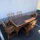 Vintage bamboo dining set in Chippendale style, Italy, year