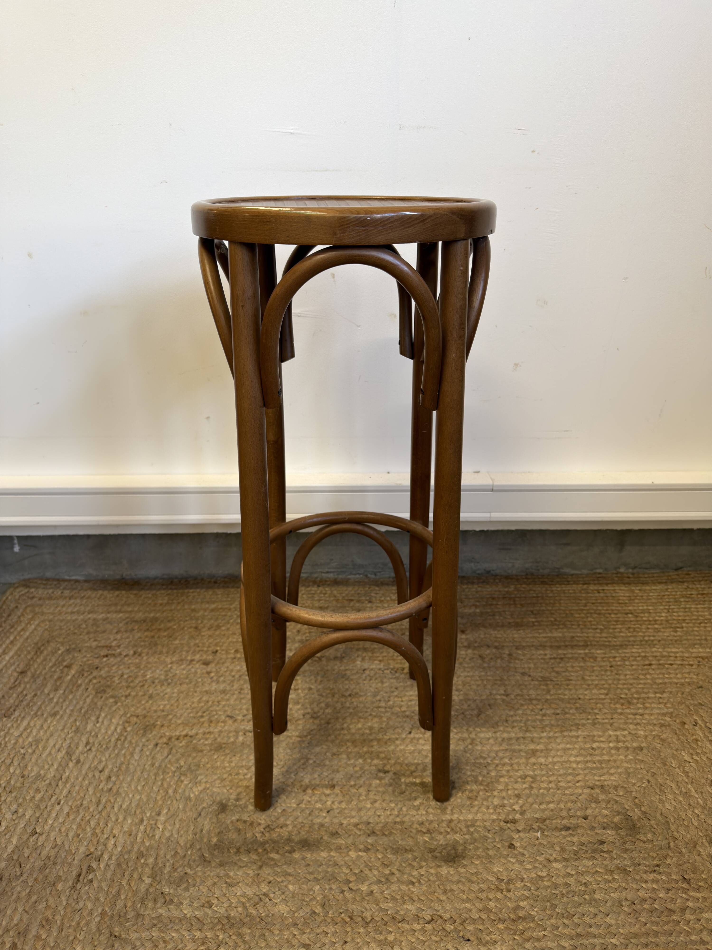 Curved wooden bistro stool – Thonet style – 1970s/80s