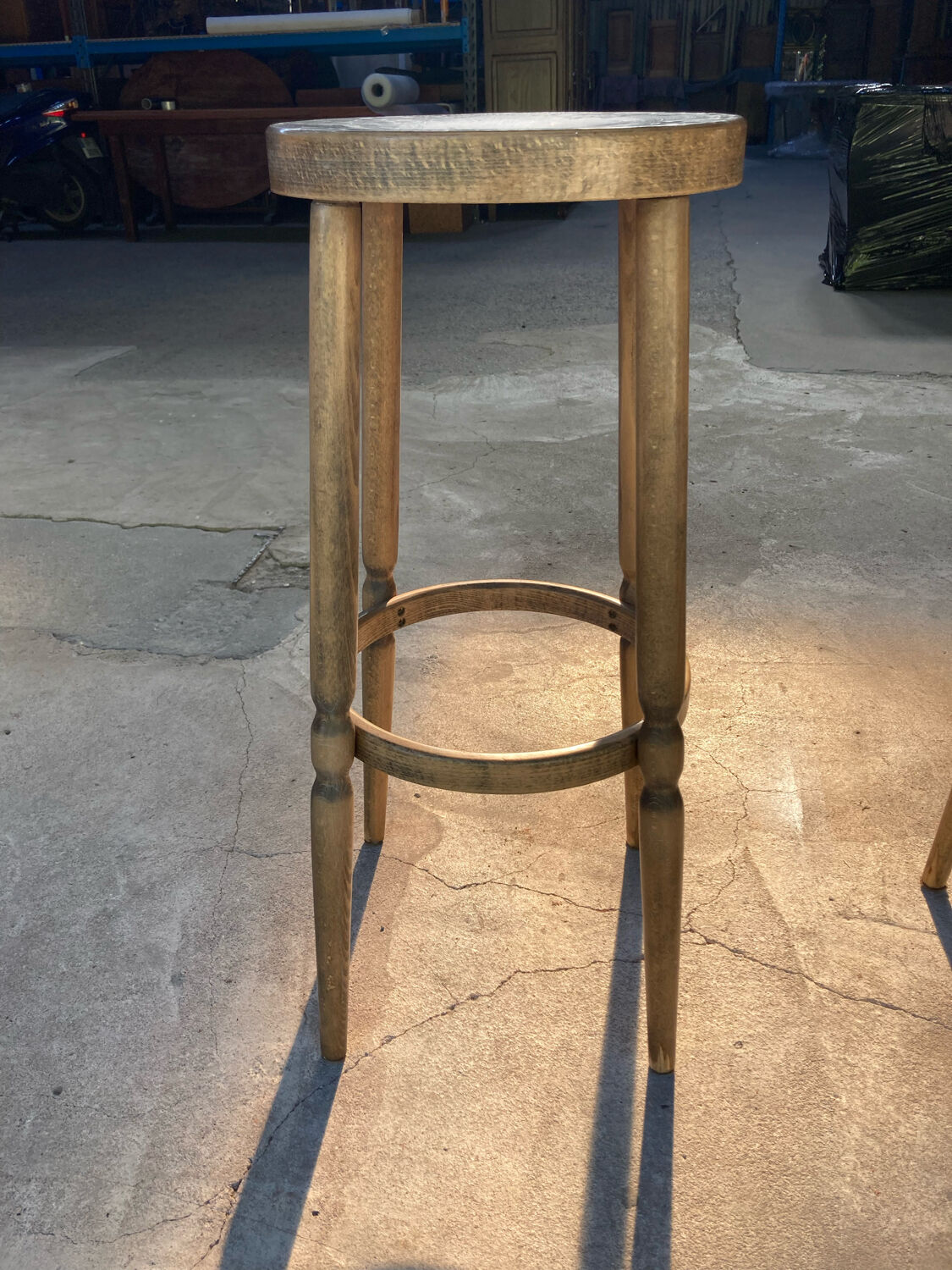 Pair of wooden bar stools