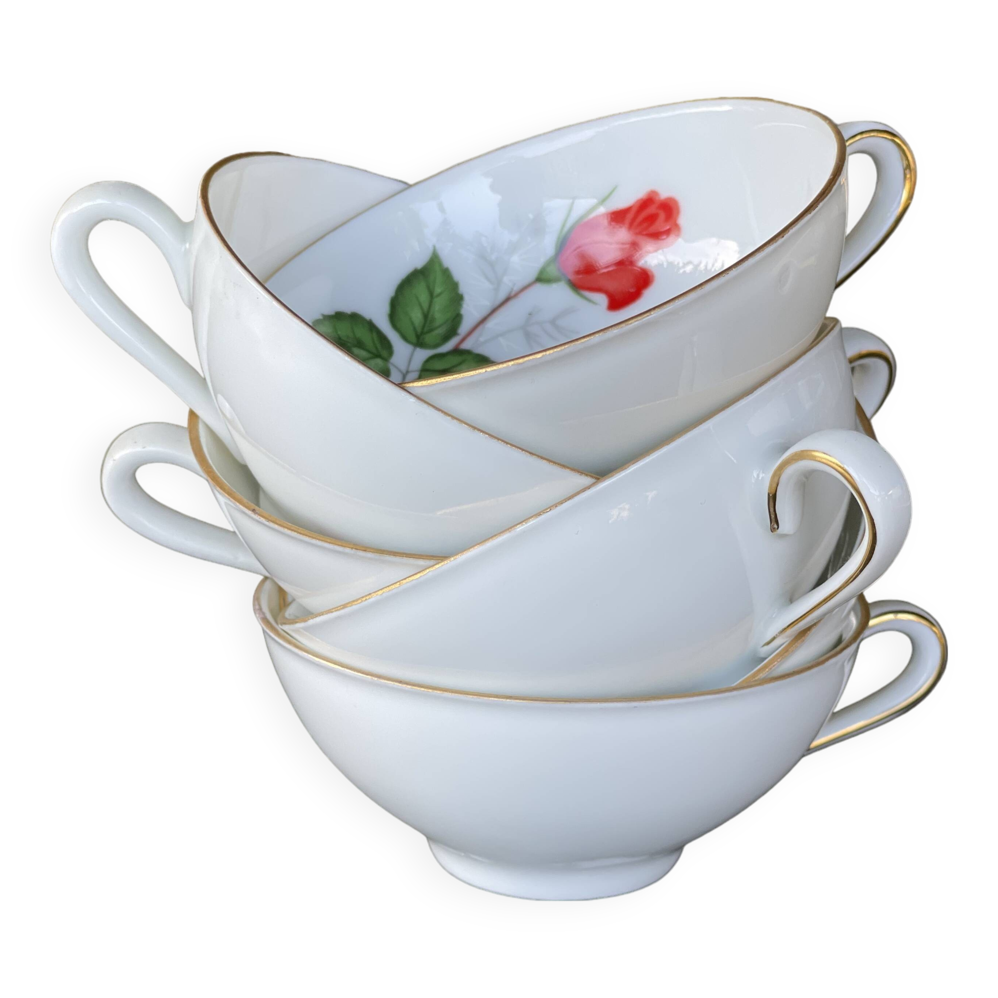 6 vintage coffee cups