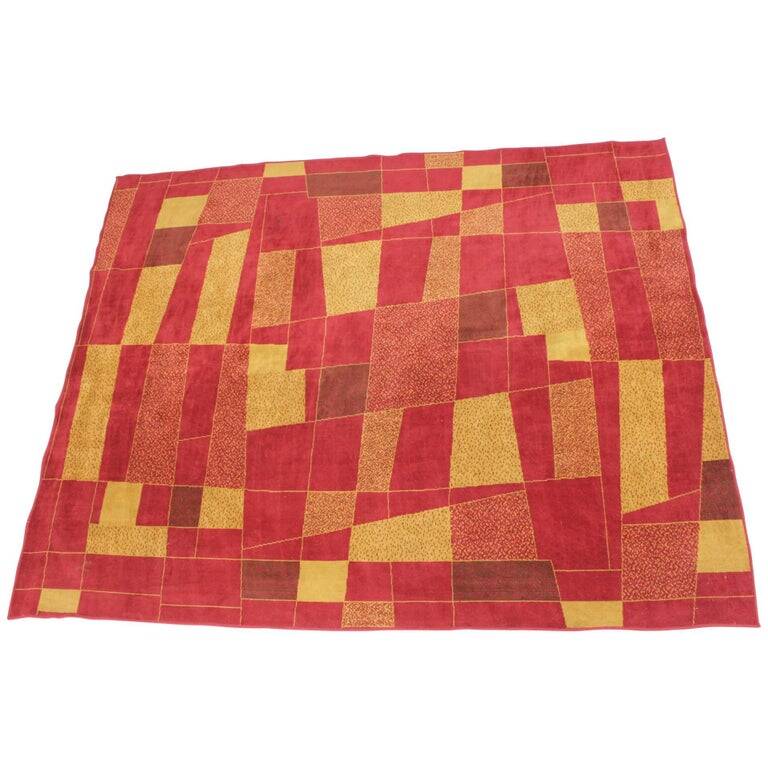 Beautiful Midcentury Geometric Carpet or Rug, 1950s