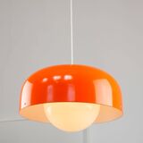 Big Space Age Pendant from Guzzini in Orange, 1970s