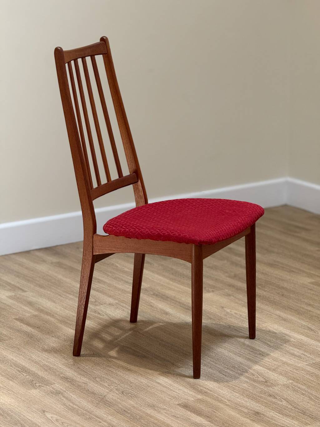 A Set Of Six Danish Dining Chairs (Original Condition And Uphosltery)