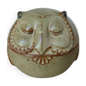 Sucrier chouette poterie Japon Vintage 1970, boîte à sucre chouette zoomorphe