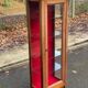 Louis Philippe display cabinet in solid wood and burgundy velvet from the 20th century