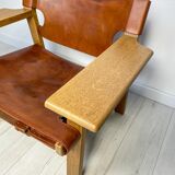 1950s Vintage Oak Spanish Chair by Børge Mogensen for Fredericia