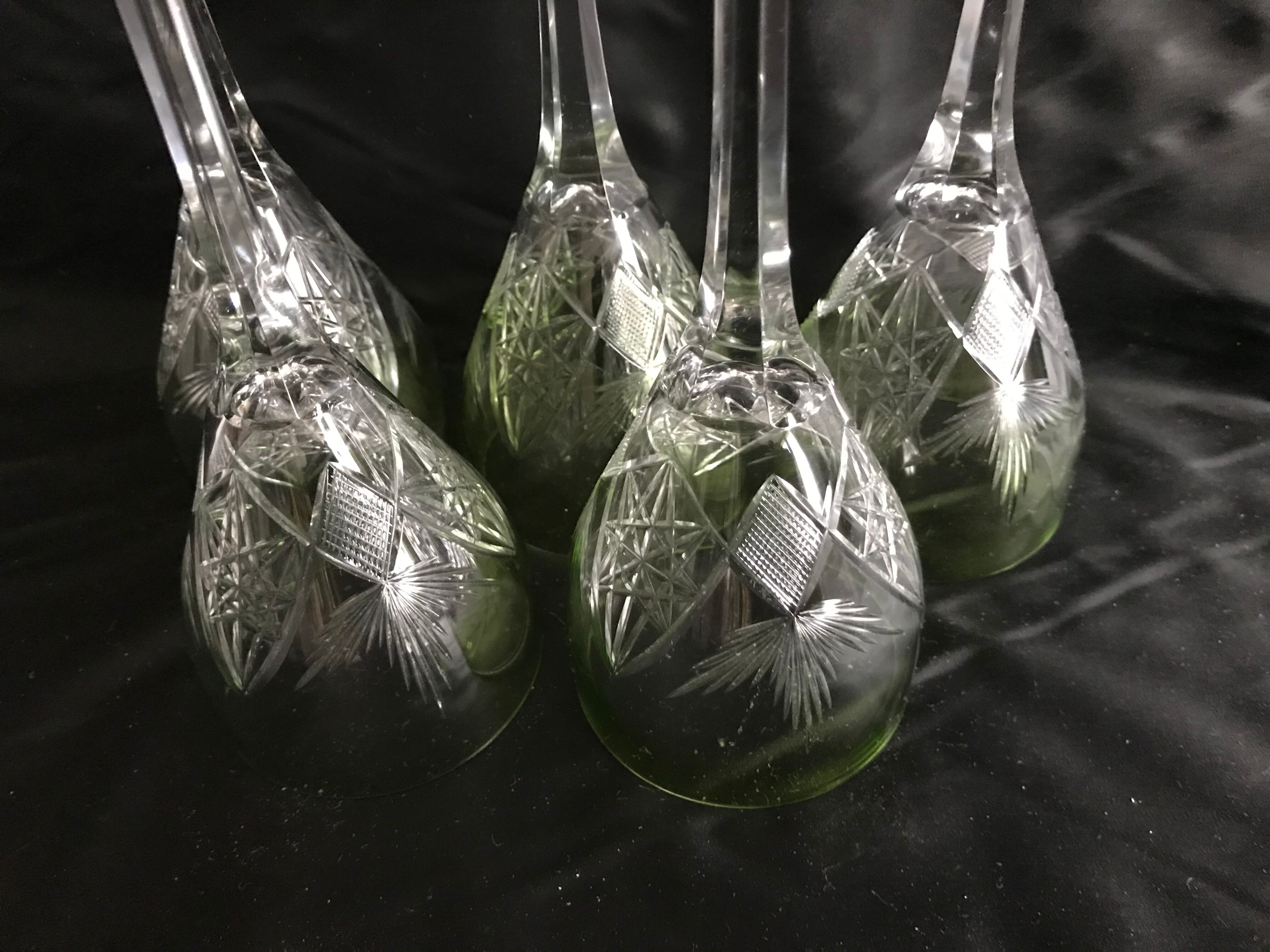 Roemer wine glasses in crystal